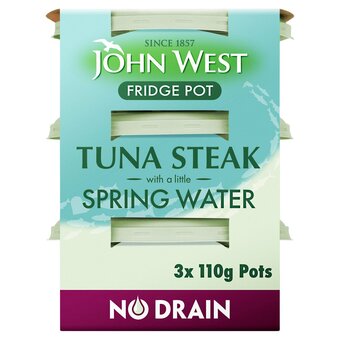 Morrisons John west fridge pot no drain tuna steak in spring water offer