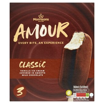 Morrisons Morrisons milk chocolate amour ice cream sticks offer