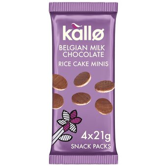 Morrisons Kallo belgian milk chocolate rice cake minis 4 snack packs offer