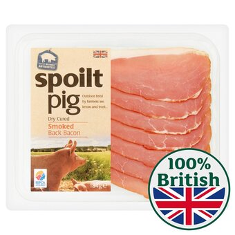 Morrisons Spoiltpig smoked dry cured back bacon rashers offer