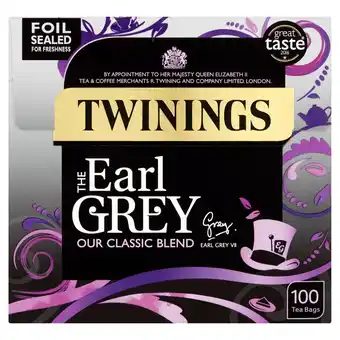 Morrisons Twinings earl grey tea bags 100s offer