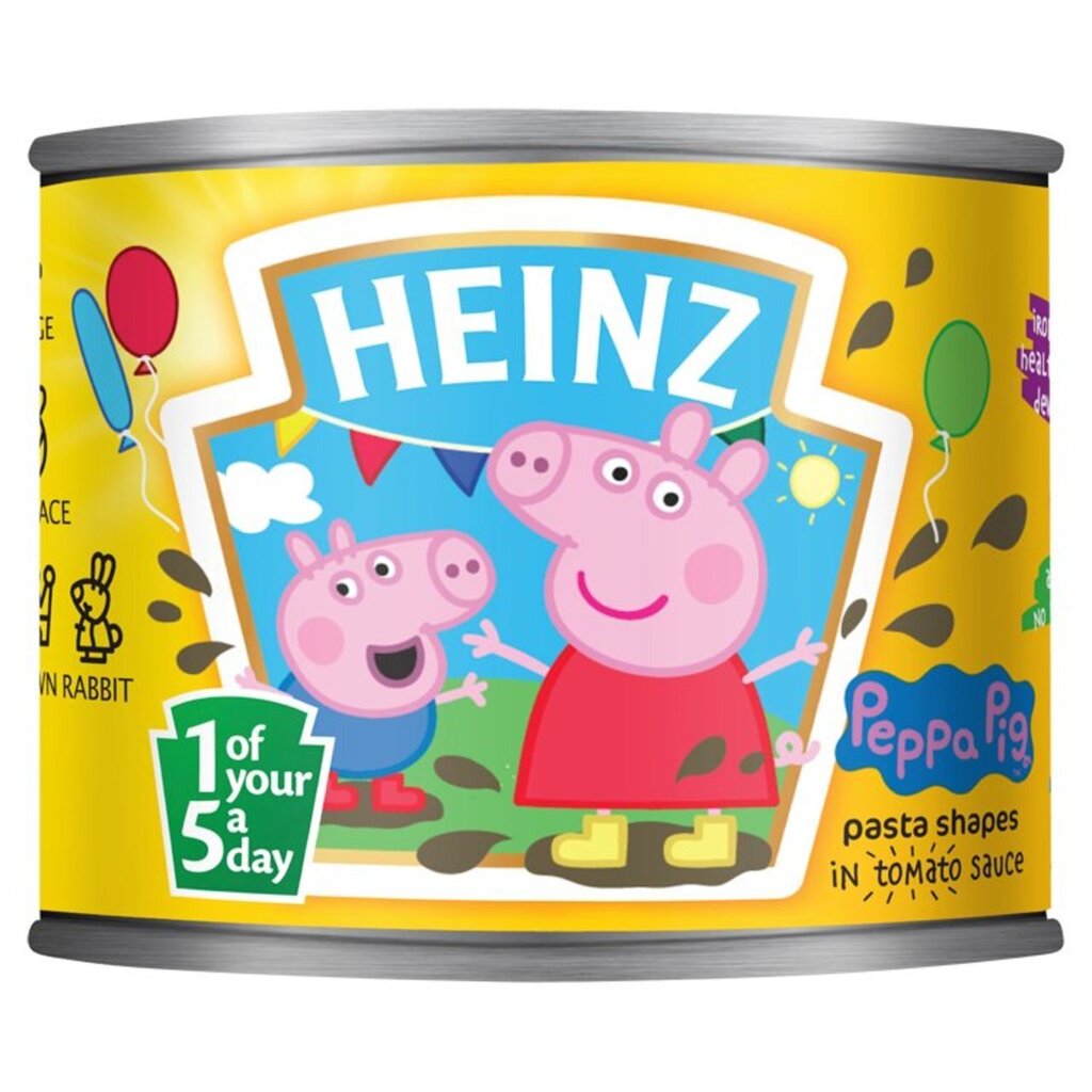 Heinz peppa pig pasta shapes in tomato sauce offer at Morrisons