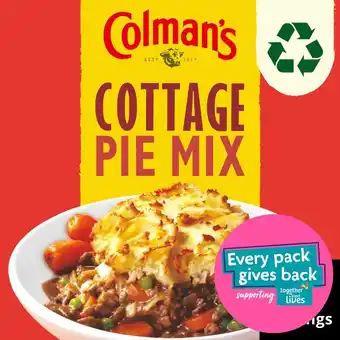 Morrisons Colman's cottage pie recipe mix offer