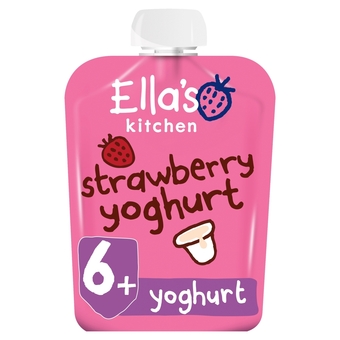 Morrisons Ella's kitchen organic strawberry greek style yoghurt baby pouch 6+ months offer