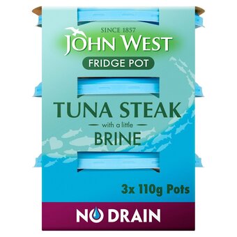 Morrisons John west fridge pot no drain tuna steak in brine offer