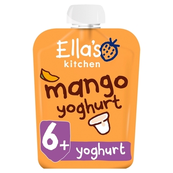 Morrisons Ella's kitchen organic mango greek style yoghurt baby pouch 6+ months offer