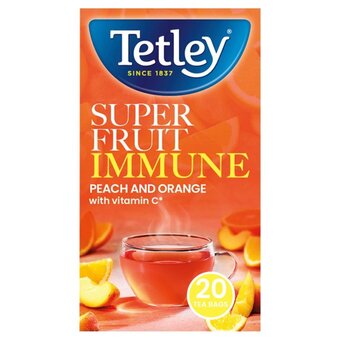 Morrisons Tetley super fruit vitamin c peach and orange tea 20's offer