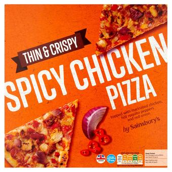 Sainsbury's Sainsbury's spicy chicken pizza 388g offer