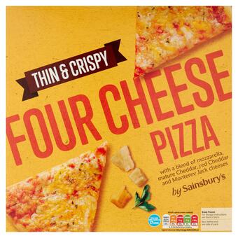 Sainsbury's Sainsbury's thin & crispy four cheese pizza 354g offer