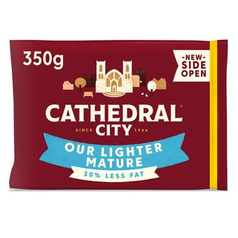 Sainsbury's Cathedral city lighter mature cheddar cheese 350g offer
