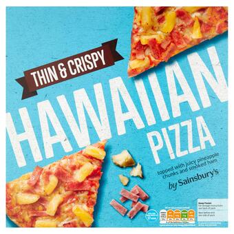 Sainsbury's Sainsbury's thin & crispy hawaiian pizza 385g offer