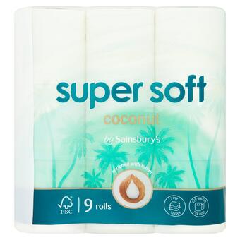 Sainsbury's Sainsbury's super soft coconut toilet roll x9 offer