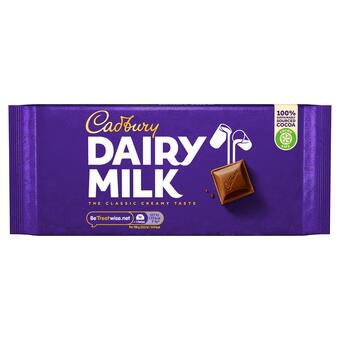 Sainsbury's Cadbury dairy milk chocolate bar 180g offer