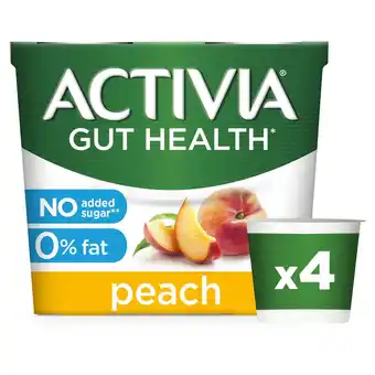 Sainsbury's Activia peach fat free yogurts 4x115g offer