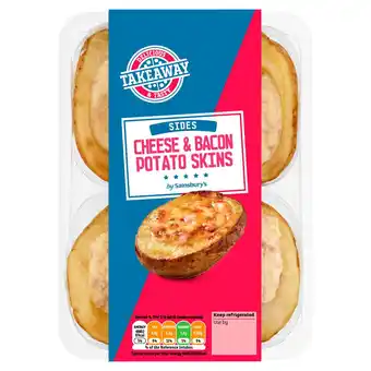 Sainsbury's Sainsbury's cheese & bacon potato skins x4 256g offer