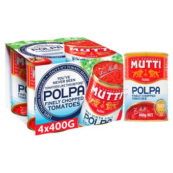 Sainsbury's Mutti finely chopped tomatoes 4x400g offer