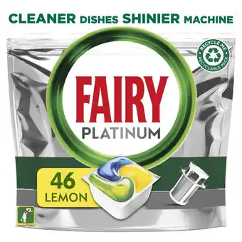 Sainsbury's Fairy platinum dishwasher tablets lemon 41 washes offer