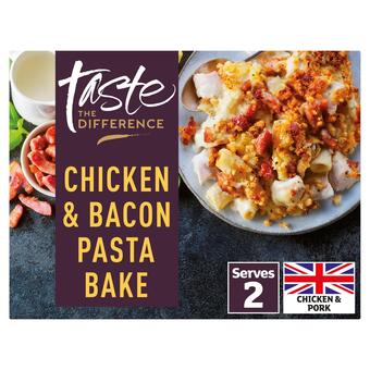 Sainsbury's Sainsbury's chicken & bacon pasta bake ready meal for 2, taste the difference 750g offer