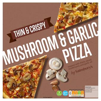 Sainsbury's Sainsbury's thin & crispy mushroom & garlic 370g offer