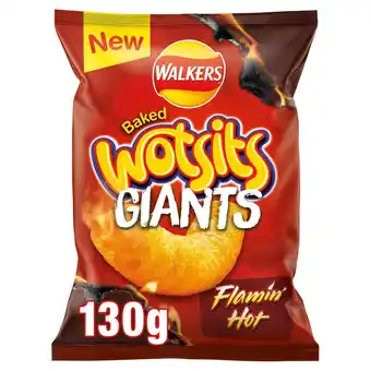 Sainsbury's Walkers wotsits giants flamin' hot sharing snacks 130g offer