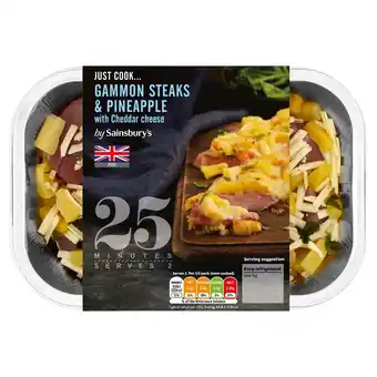 Sainsbury's Sainsbury's just cook british gammon steaks with pineapple 345g (serves 2) offer