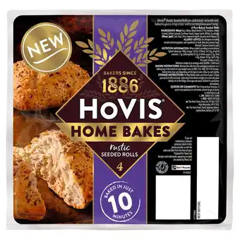Sainsbury's Hovis home part bakes rustic seeded rolls x4 offer