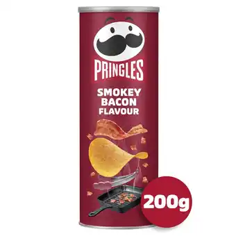 Sainsbury's Pringles smokey bacon flavour sharing crisps 200g offer