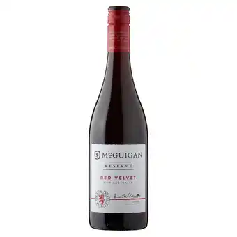 Sainsbury's Mcguigan reserve red velvet 75cl offer