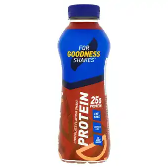 Sainsbury's For goodness shakes high protein chocolate shake 475ml offer