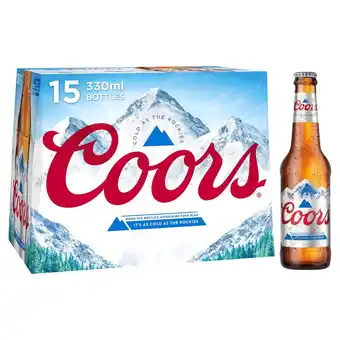 Sainsbury's Coors lager beer bottles x15 330ml offer