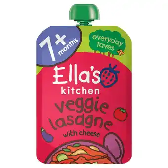 Sainsbury's Ella's kitchen organic veggie lasagne baby pouch 7+ months 130g offer