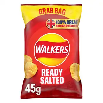Sainsbury's Walkers ready salted crisps 45g offer