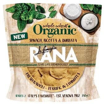 Sainsbury's La famiglia rana organic spinach, ricotta & burrata whole wheat fresh ravioli 250g offer