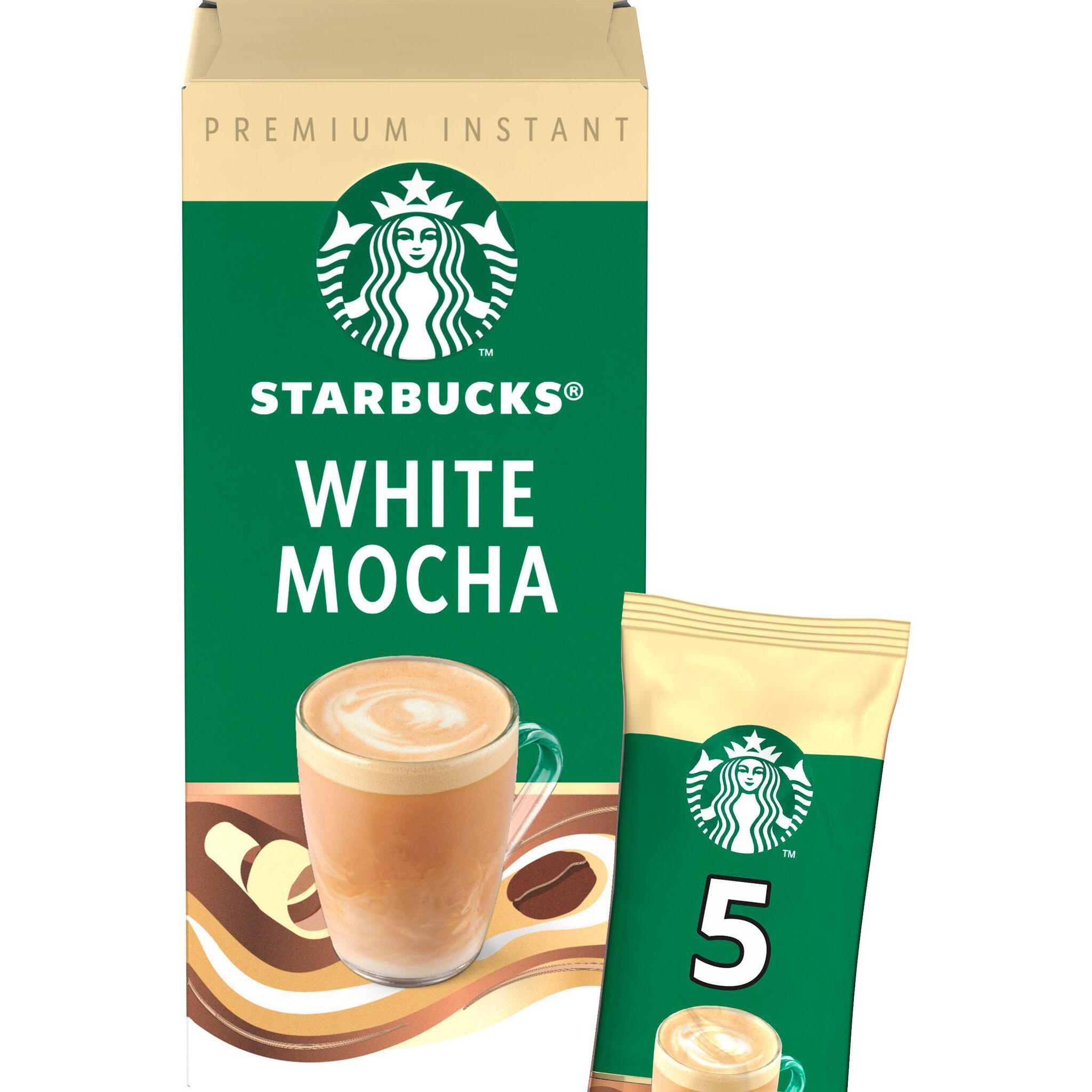 Starbucks premium instant white mocha sachets 5x24g offer at Sainsbury's