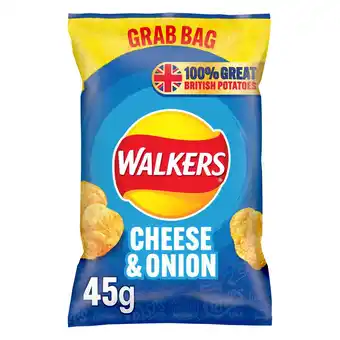 Sainsbury's Walkers cheese & onion crisps 45g offer