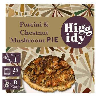 Sainsbury's Higgidy porcini & chestnut mushroom pie 250g offer