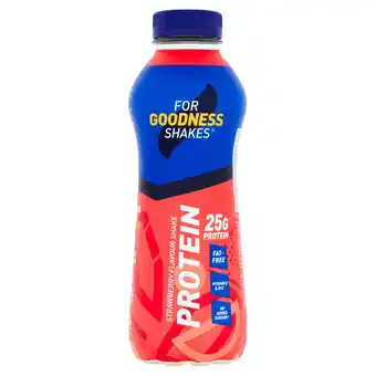 Sainsbury's For goodness shakes high protein strawberry shake 475ml offer