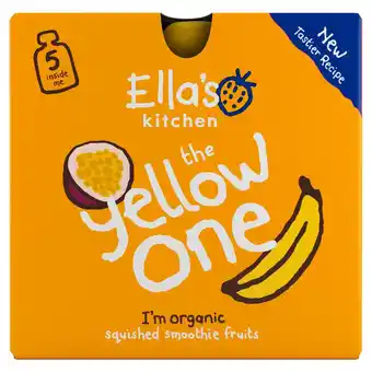 Sainsbury's Ella's kitchen organic the yellow one smoothie multipack pouch 6+ months 5x90g offer