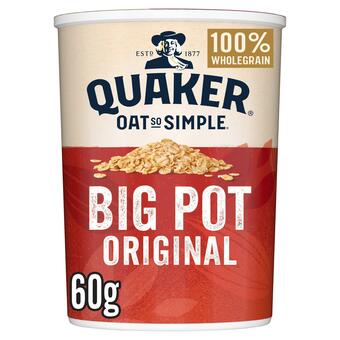 Sainsbury's Quaker oat so simple original porridge big pot 60g offer