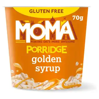 Sainsbury's Moma golden syrup gluten free jumbo oat porridge pot 70g offer