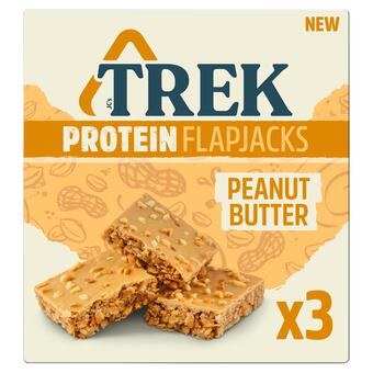 Sainsbury's Trek peanut butter protein flapjack 3x50g offer