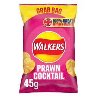 Sainsbury's Walkers prawn cocktail crisps 45g offer