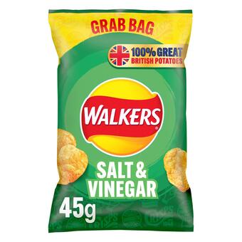 Sainsbury's Walkers salt & vinegar crisps 45g offer