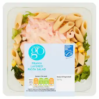 Sainsbury's Sainsbury's on the go prawn layered pasta salad 300g offer