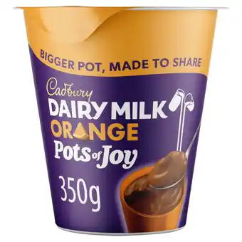 Sainsbury's Cadbury dairy milk orange pots of joy 350g offer