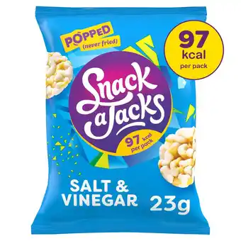 Sainsbury's Snack a jacks rice and corn cakes salt & vinegar 23g offer