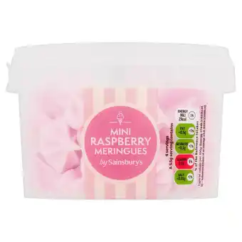 Sainsbury's Sainsbury's mini raspberry meringues 22g offer