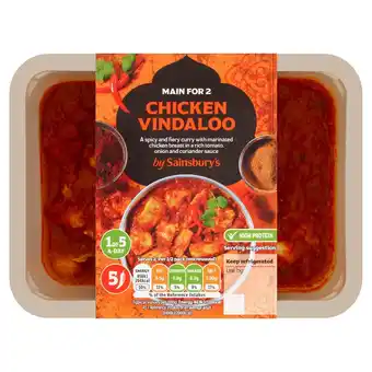 Sainsbury's Sainsbury's chicken vindaloo curry 400g (serves 2) offer