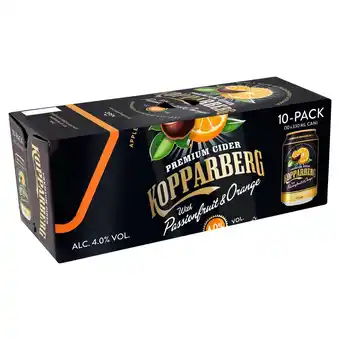 Sainsbury's Kopparberg premium fruit cider with passionfruit & orange 10x330ml offer