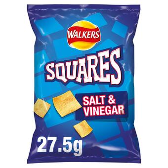 Sainsbury's Walkers squares salt & vinegar snacks 27.5g offer